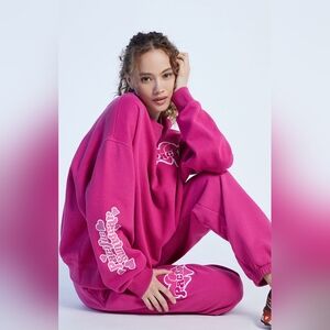 PacSun Love Crew Neck Sweatshirt Women's Size Medium Pink EUC